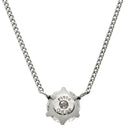 ノンブランド NON BRAND ダイヤペンダント プラチナシルバー Pt900 ダイヤモンド Pt850(チェーン) ネックレス 1P 1粒