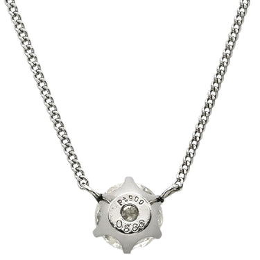 ノンブランド NON BRAND ダイヤペンダント プラチナシルバー Pt900 ダイヤモンド Pt850(チェーン) ネックレス 1P 1粒
