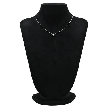 ノンブランド NON BRAND ダイヤペンダント プラチナシルバー Pt900 ダイヤモンド Pt850(チェーン) ネックレス 1P 1粒