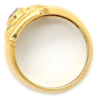 ノンブランド NON BRAND ダイヤリング イエローゴールド K18YG ダイヤモンド リング 指輪 1P 1粒 15号