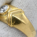 ノンブランド NON BRAND ダイヤリング イエローゴールド K18YG ダイヤモンド リング 指輪 1P 1粒 15号