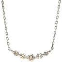 ノンブランド NON BRAND ダイヤペンダント ホワイトゴールド K18WG ダイヤモンド ネックレス ティアラ 5P 5石 一文字