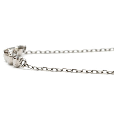 ノンブランド NON BRAND ダイヤペンダント ホワイトゴールド K18WG ダイヤモンド ネックレス ティアラ 5P 5石 一文字