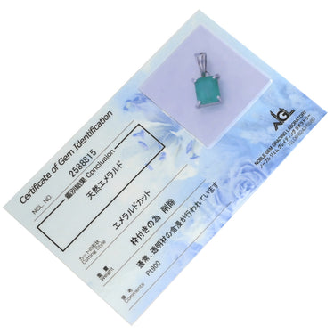 ノンブランド NON BRAND エメラルド プラチナシルバー Pt900 エメラルド ペンダントトップ 緑 ネックレストップ
