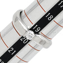 ノンブランド NON BRAND ダイヤリング ホワイトゴールド K18WG ダイヤモンド リング 指輪 1P 1粒 19号