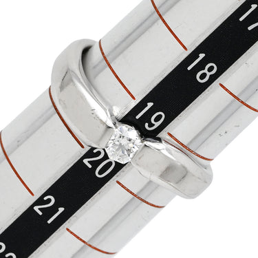 ノンブランド NON BRAND ダイヤリング ホワイトゴールド K18WG ダイヤモンド リング 指輪 1P 1粒 19号