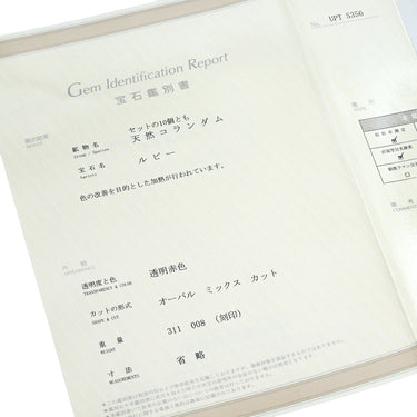 ノンブランド NON BRAND ルビー ダイヤ ホワイトゴールド K18WG K14WG ルビー ダイヤモンド ブローチ 赤 レッド