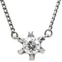 ノンブランド NON BRAND ダイヤペンダント プラチナシルバー Pt850 ダイヤモンド ネックレス 1P 1粒