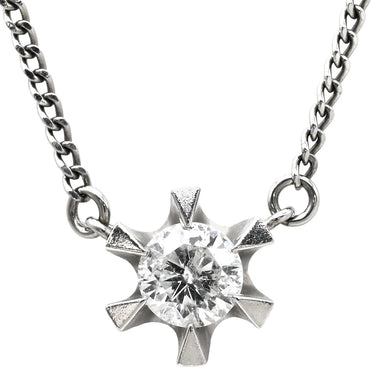 ノンブランド NON BRAND ダイヤペンダント プラチナシルバー Pt850 ダイヤモンド ネックレス 1P 1粒