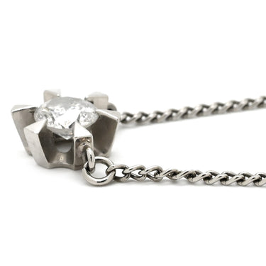 ノンブランド NON BRAND ダイヤペンダント プラチナシルバー Pt850 ダイヤモンド ネックレス 1P 1粒