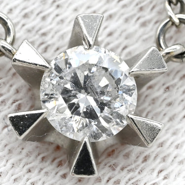 ノンブランド NON BRAND ダイヤペンダント プラチナシルバー Pt850 ダイヤモンド ネックレス 1P 1粒