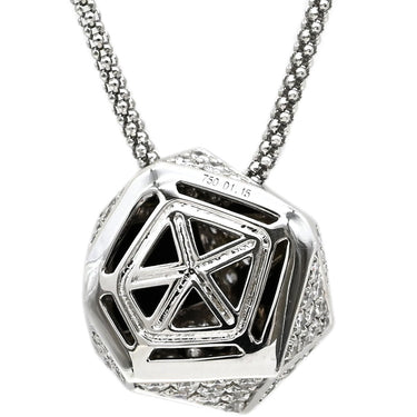 ノンブランド NON BRAND ダイヤ ペンダント ホワイトゴールド×オニキスブラック K18WG ダイヤモンド オニキス ネックレス 750 18K 18金 WG