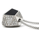 ノンブランド NON BRAND ダイヤ ペンダント ホワイトゴールド×オニキスブラック K18WG ダイヤモンド オニキス ネックレス 750 18K 18金 WG