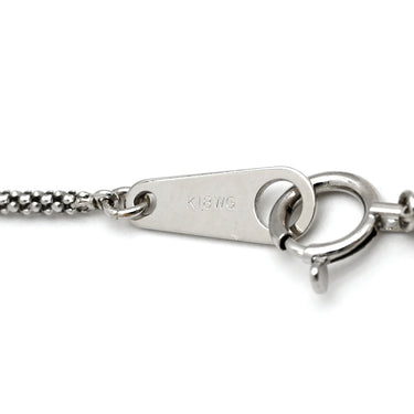 ノンブランド NON BRAND ダイヤ ペンダント ホワイトゴールド×オニキスブラック K18WG ダイヤモンド オニキス ネックレス 750 18K 18金 WG