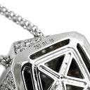 ノンブランド NON BRAND ダイヤ ペンダント ホワイトゴールド×オニキスブラック K18WG ダイヤモンド オニキス ネックレス 750 18K 18金 WG