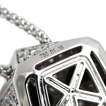 ノンブランド NON BRAND ダイヤ ペンダント ホワイトゴールド×オニキスブラック K18WG ダイヤモンド オニキス ネックレス 750 18K 18金 WG