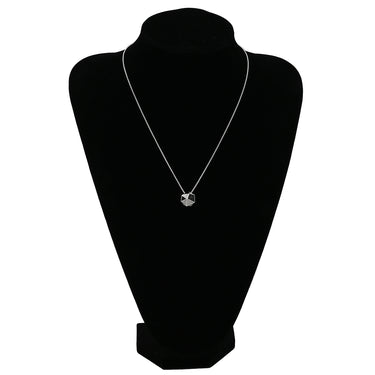 ノンブランド NON BRAND ダイヤ ペンダント ホワイトゴールド×オニキスブラック K18WG ダイヤモンド オニキス ネックレス 750 18K 18金 WG