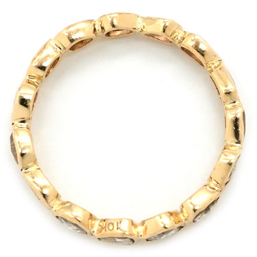 ノンブランド NON BRAND ダイヤリング イエローゴールド K10YG ダイヤモンド リング 指輪 15号