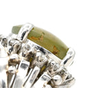 ノンブランド NON BRAND キャッツアイ ダイヤリング プラチナシルバー Pt900 クリソベリルキャッツアイ ダイヤモンド リング 指輪 猫目石 15号