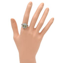 ノンブランド NON BRAND キャッツアイ ダイヤリング プラチナシルバー Pt900 クリソベリルキャッツアイ ダイヤモンド リング 指輪 猫目石 15号