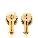 ノンブランド NON BRAND レッド×イエローゴールド K18YG ルビー ダイヤモンド イヤリング 赤 Au750 18K 18金 1P 1石 1粒 ルビー パヴェ ダイヤ オーバル