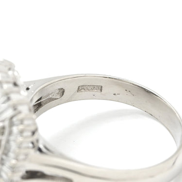 ノンブランド NON BRAND サファイア ダイヤリング プラチナシルバー Pt900 サファイア ダイヤモンド リング 指輪 青 14号