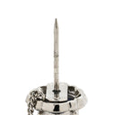 ノンブランド NON BRAND プラチナシルバー Pt サファイア ダイヤモンド タイピン スターサファイア ダイヤモンド プラチナ タイタックピン 青 オーバル