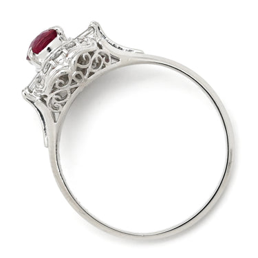 ノンブランド NON BRAND ルビー ダイヤリング プラチナシルバー Pt900 ルビー ダイヤモンド リング 指輪 レッド 赤 13号