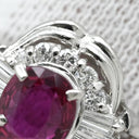ノンブランド NON BRAND ルビー ダイヤリング プラチナシルバー Pt900 ルビー ダイヤモンド リング 指輪 レッド 赤 13号