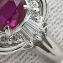 ノンブランド NON BRAND ルビー ダイヤリング プラチナシルバー Pt900 ルビー ダイヤモンド リング 指輪 レッド 赤 13号