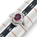 ノンブランド NON BRAND ルビー ダイヤリング プラチナシルバー Pt900 ルビー ダイヤモンド リング 指輪 レッド 赤 13号