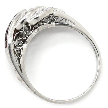 ノンブランド NON BRAND ルビー ダイヤリング プラチナシルバー Pt900 ルビー ダイヤモンド リング 指輪 レッド 赤 13号