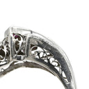 ノンブランド NON BRAND ルビー ダイヤリング プラチナシルバー Pt900 ルビー ダイヤモンド リング 指輪 レッド 赤 13号