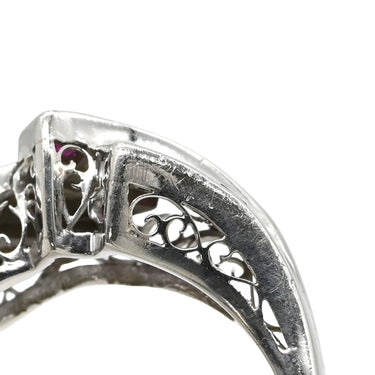 ノンブランド NON BRAND ルビー ダイヤリング プラチナシルバー Pt900 ルビー ダイヤモンド リング 指輪 レッド 赤 13号