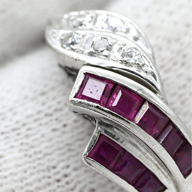 ノンブランド NON BRAND ルビー ダイヤリング プラチナシルバー Pt900 ルビー ダイヤモンド リング 指輪 レッド 赤 13号