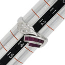 ノンブランド NON BRAND ルビー ダイヤリング プラチナシルバー Pt900 ルビー ダイヤモンド リング 指輪 レッド 赤 13号