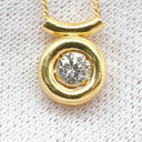 ノンブランド NON BRAND ダイヤペンダント イエローゴールド K18YG ダイヤモンド ネックレス 750 18K 1P 1粒