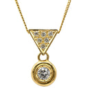 ノンブランド NON BRAND ダイヤペンダント イエローゴールド K18YG ダイヤモンド ネックレス 750 18K