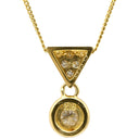 ノンブランド NON BRAND ダイヤペンダント イエローゴールド K18YG ダイヤモンド ネックレス 750 18K