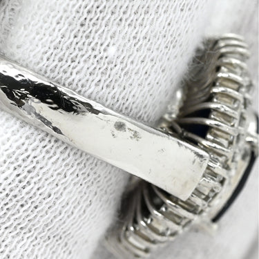 ノンブランド NON BRAND ブルーサファイア ダイヤ リング ブルー×プラチナシルバー Pt900 サファイア ダイヤモンド リング 指輪 青 パヴェダイヤ オーバル プラチナム 10号