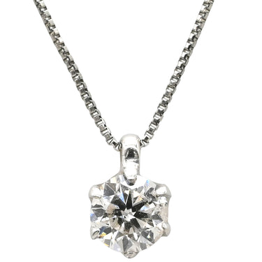 ノンブランド NON BRAND ダイヤペンダント プラチナシルバー Pt900 ダイヤモンド ネックレス 1P 1粒