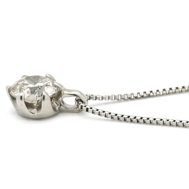 ノンブランド NON BRAND ダイヤペンダント プラチナシルバー Pt900 ダイヤモンド ネックレス 1P 1粒