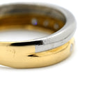 ノンブランド NON BRAND ダイヤリング イエローゴールドXプラチナシルバー K18YG Pt900 ダイヤモンド リング 指輪 コンビリング 7Pダイヤ 7石 9号