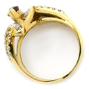 ノンブランド NON BRAND ルビー ダイヤ リング イエローゴールド K18YG ルビー ダイヤモンド リング 指輪 Au750 18K 18金 レッド 赤 12号