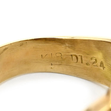 ノンブランド NON BRAND ルビー ダイヤ リング イエローゴールド K18YG ルビー ダイヤモンド リング 指輪 Au750 18K 18金 レッド 赤 12号