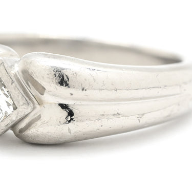 ノンブランド NON BRAND ダイヤリング プラチナシルバー Pt900 ダイヤモンド リング 指輪 1P I粒 14号