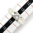 ノンブランド NON BRAND ダイヤリング プラチナシルバー Pt900 ダイヤモンド リング 指輪 1P I粒 14号