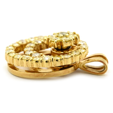 ノンブランド NON BRAND イエローゴールド K18YG ダイヤモンド ペンダントトップ 750 YG ダイヤモンド