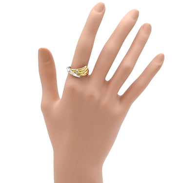 ノンブランド NON BRAND ダイヤリング イエローゴールドXプラチナシルバー K18YG Pt900 ダイヤモンド リング 指輪 コンビリング 1Pダイヤ 15.5号