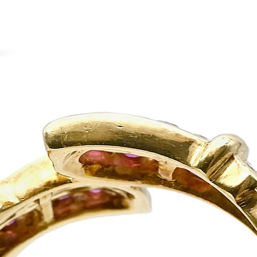 ノンブランド NON BRAND ルビー ダイヤリング イエローゴールド K18YG ルビー ダイヤモンド リング 指輪 レッド 赤 13号